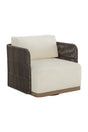 Gray Polyrod Indoor/Outdoor Swivel Chair by Splendido Ravenna Outdoor Lounge Chair