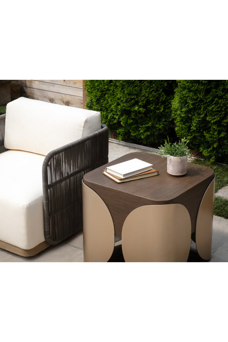 Gray Polyrod Indoor/Outdoor Swivel Chair by Splendido Ravenna Outdoor Lounge Chair, alternate view 10