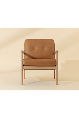 Button-Tufted Leather Lounge Chair by Splendido Gilmore Accent Chair, alternate view 9