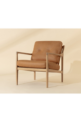 Button-Tufted Leather Lounge Chair by Splendido Gilmore Accent Chair, alternate view 10