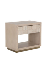 Light Oak Wood-Tile Nightstand by Splendido Akava, alternate view 3