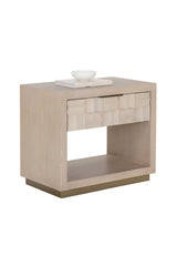 Light Oak Wood-Tile Nightstand by Splendido Akava, alternate view 4