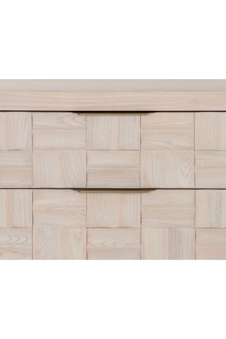Oak Wood Tile 4-Drawer Dresser by Splendido Akava, alternate view 6