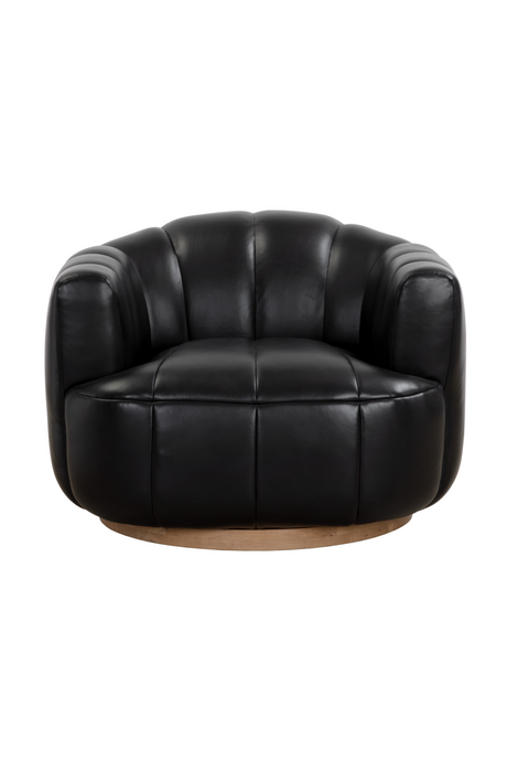 Oak Base Barrel Swivel Armchair by Splendido Tadeo Accent Chair, alternate view 16
