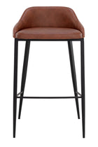 Low-Back Leather Look Bar Stool by Splendido Astra Barstool, alternate view 3