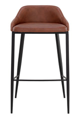 Low-Back Leather Look Bar Stool by Splendido Astra Barstool, alternate view 3