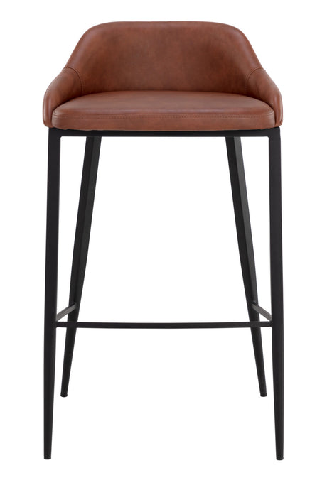 Low-Back Leather Look Bar Stool by Splendido Astra Barstool, alternate view 3