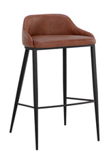 Low-Back Leather Look Bar Stool by Splendido Astra Barstool