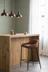Low-Back Leather-Look Counter Stool by Splendido Astra, alternate view 18