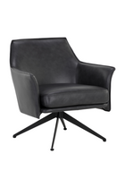 Swivel Leather Lounge Chair by Splendido Crosby Accent Chair, alternate view 11