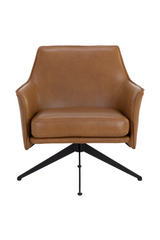 Swivel Leather Lounge Chair by Splendido Crosby Accent Chair, alternate view 3
