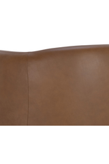 Brown Leather Curved Lounge Chair by Splendido Trine Accent Chair, alternate view 7