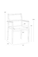 Stackable Indoor/Outdoor Dining Armchairs (2) by Splendido Nava Outdoor Dining Chair, alternate view 11