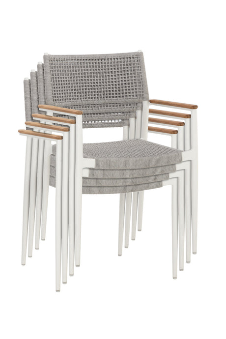 Stackable Indoor/Outdoor Dining Armchairs (2) by Splendido Nava Outdoor Dining Chair, alternate view 6