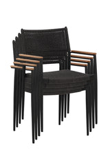 Stackable Indoor/Outdoor Dining Armchairs (2) by Splendido Nava Outdoor Dining Chair, alternate view 17
