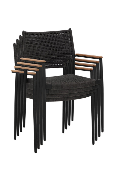 Stackable Indoor/Outdoor Dining Armchairs (2) by Splendido Nava Outdoor Dining Chair, alternate view 17