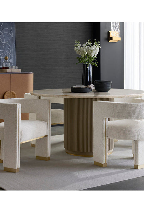 Taupe Leather Look Dining Table by Splendido Cataldi, alternate view 9