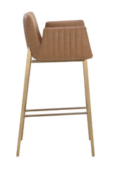 Leather-Look Channeled Arm Bar Stool by Splendido Lucano Barstool, alternate view 4