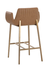 Leather-Look Channeled Arm Bar Stool by Splendido Lucano Barstool, alternate view 5
