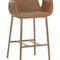 Leather-Look Channeled Arm Bar Stool by Splendido Lucano Barstool