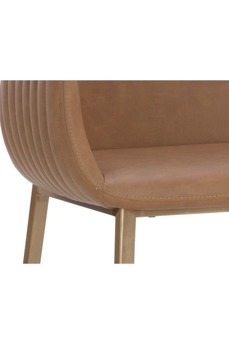 Leather-Look Channeled Arm Bar Stool by Splendido Lucano Barstool, alternate view 7