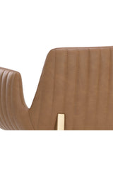 Leather-Look Channeled Arm Bar Stool by Splendido Lucano Barstool, alternate view 8