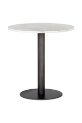 Round White Marble Bistro Table by Splendido Suki Dining Table