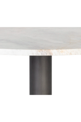 Round White Marble Bistro Table by Splendido Suki Dining Table, alternate view 5