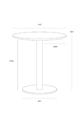 Round White Marble Bistro Table by Splendido Suki Dining Table, alternate view 6