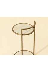 Gold Frame Indoor/Outdoor End Table by Splendido Parga Outdoor Side Table, alternate view 10
