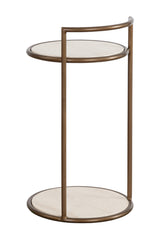 Gold Frame Indoor/Outdoor End Table by Splendido Parga Outdoor Side Table, alternate view 5