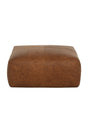 Brown Leather Square Ottoman by Splendido Elio