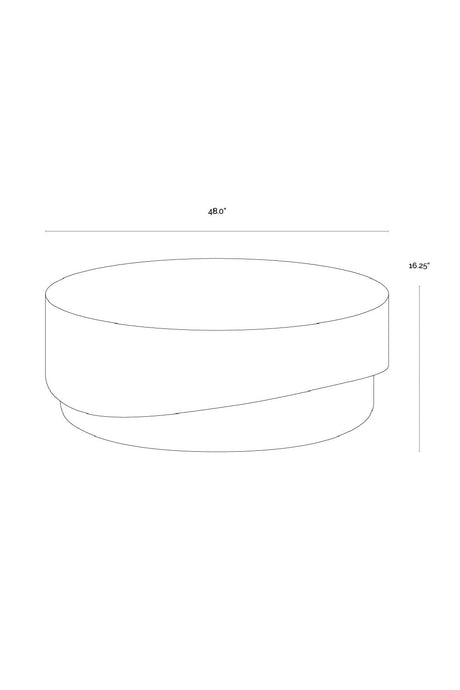 Cream Concrete Indoor/Outdoor Coffee Table by Splendido Patras, alternate view 10