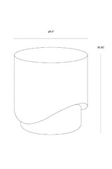 Cream Cylindrical Indoor/Outdoor End Table by Splendido Patras Side Table, alternate view 14