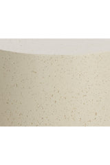 Cream Cylindrical Indoor/Outdoor End Table by Splendido Patras Side Table, alternate view 6