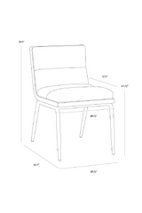 Channeled White Muslin Dining Chairs (2) by Splendido Abilene, alternate view 8