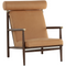 Oak Framed Leather Lounge Chair by Splendido Biko Accent Chair