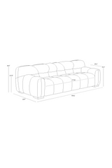 Gold Tufted Sofa by Splendido Romy, alternate view 9