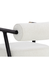White Boucle Dining Armchair by Splendido Sova Dining Chair, alternate view 7