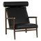 Oak Framed Leather Lounge Chair by Splendido Biko Accent Chair, alternate view 10