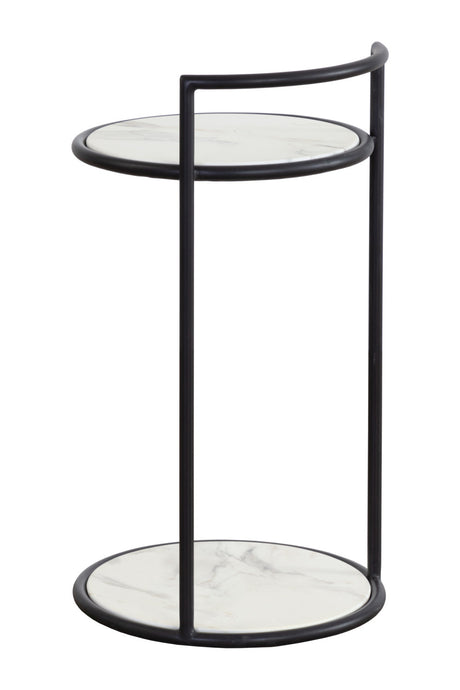 Gold Frame Indoor/Outdoor End Table by Splendido Parga Outdoor Side Table, alternate view 17