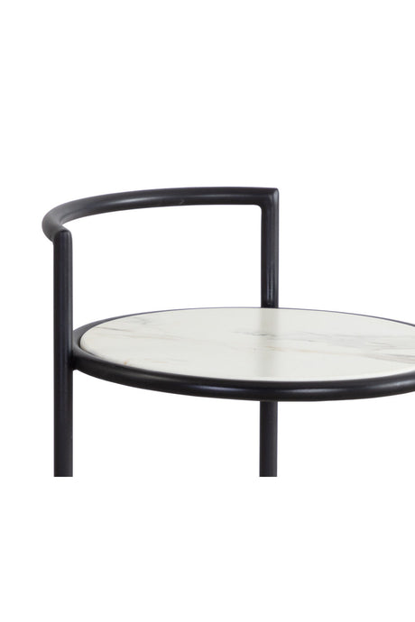 Gold Frame Indoor/Outdoor End Table by Splendido Parga Outdoor Side Table, alternate view 18