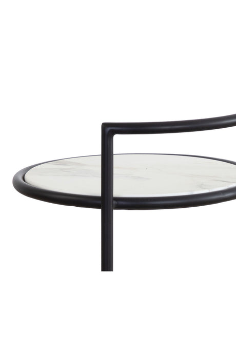 Gold Frame Indoor/Outdoor End Table by Splendido Parga Outdoor Side Table, alternate view 19