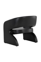 Black Indoor/Outdoor Lounge Chair by Splendido Cura Accent Chair, alternate view 5