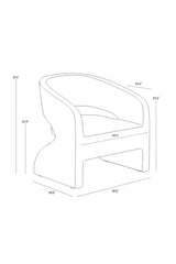 Black Indoor/Outdoor Lounge Chair by Splendido Cura Accent Chair, alternate view 10