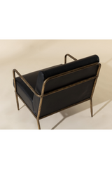 Hammered Brass Leather Lounge Chair by Splendido Lathan Accent Chair, alternate view 22