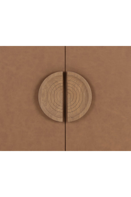 Smoked Acacia 2-Door Bar Cabinet by Splendido Dresden Wine Cabinet, alternate view 7