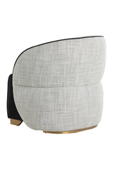 White Back Curved Lounge Chair by Splendido Fatina Accent Chair, alternate view 5