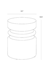White Indoor/Outdoor End Table by Splendido Sumie Side Table, alternate view 13