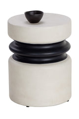 White Indoor/Outdoor End Table by Splendido Sumie Side Table, alternate view 3